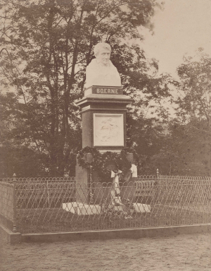 Ludwig-Börne-Denkmal in der Bockenheimer Anlage in Ffm.