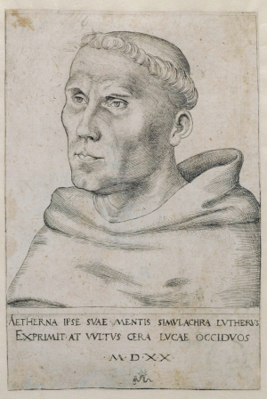 Martin Luther im Habit des Augustinermönchs